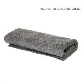 1pc Thickened Magic Cleaning Cloth For Countertop Window Glass, Cleaning Tool For Home Car Boat, Kitchen Accessories (Color: Grey, size: 30cmx30cm)